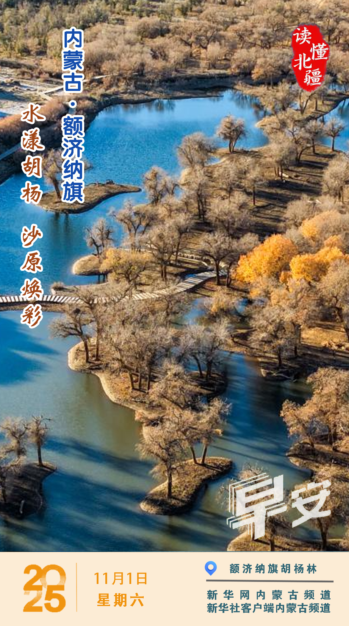 水漾胡杨 沙原焕彩 内蒙古额济纳旗