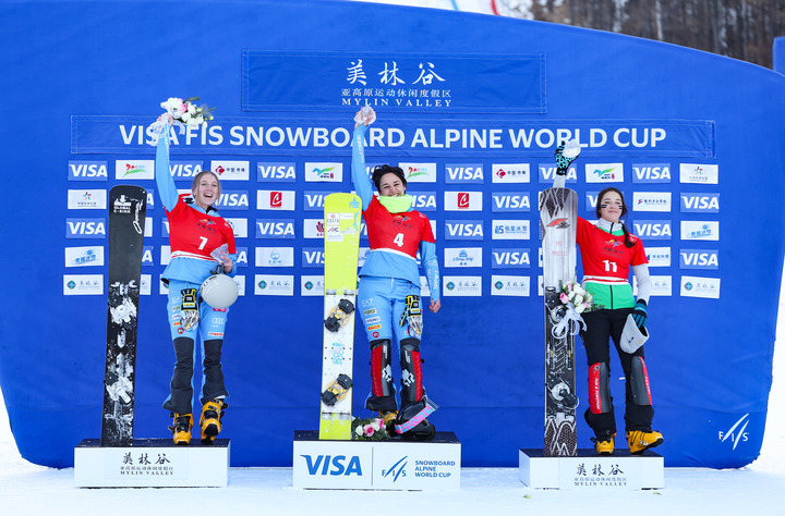 单板滑雪平行项目世界杯美林站女子平行大回转比赛在内蒙古喀喇沁旗举行