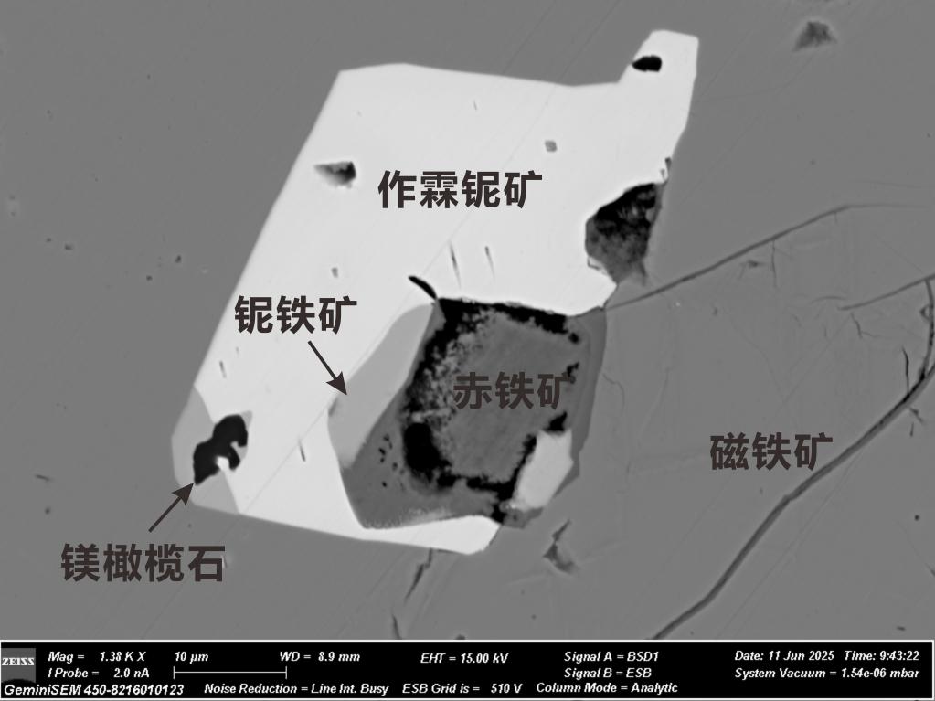 内蒙古自治区白云鄂博发现两种富铌新矿物